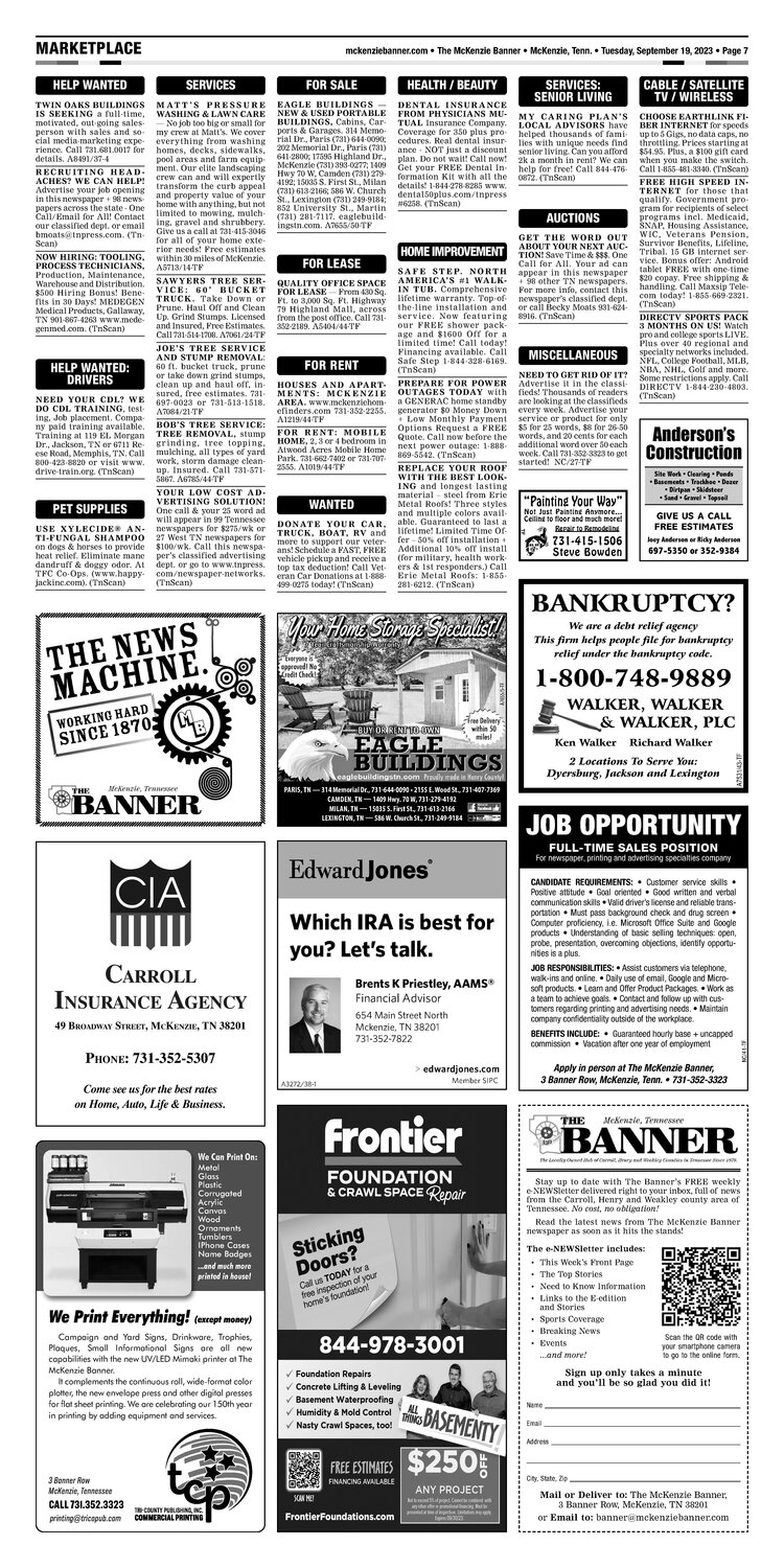 McKenzie Banner Marketplace 9-19-23