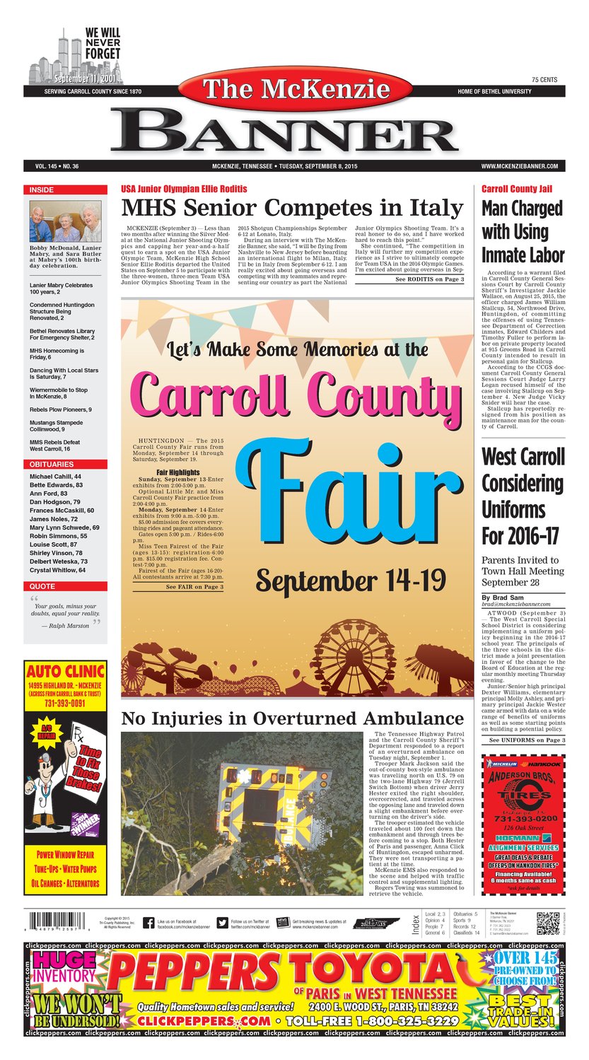 McKenzie Banner Sep. 8, 2015
