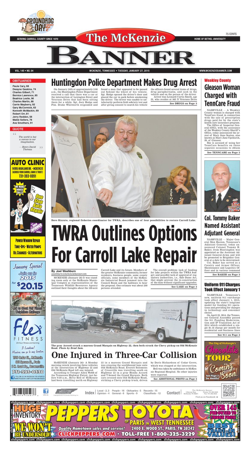 McKenzie Banner Jan. 27, 2015