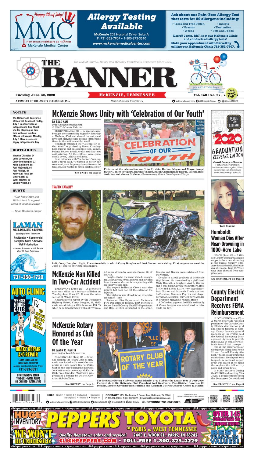 McKenzie Banner June 30, 2020