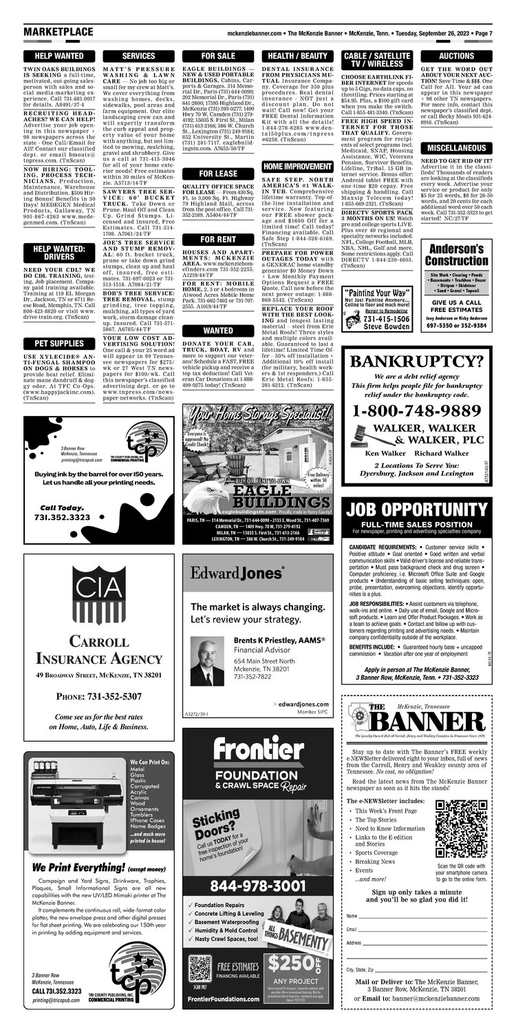 McKenzie Banner Marketplace 9-26-23