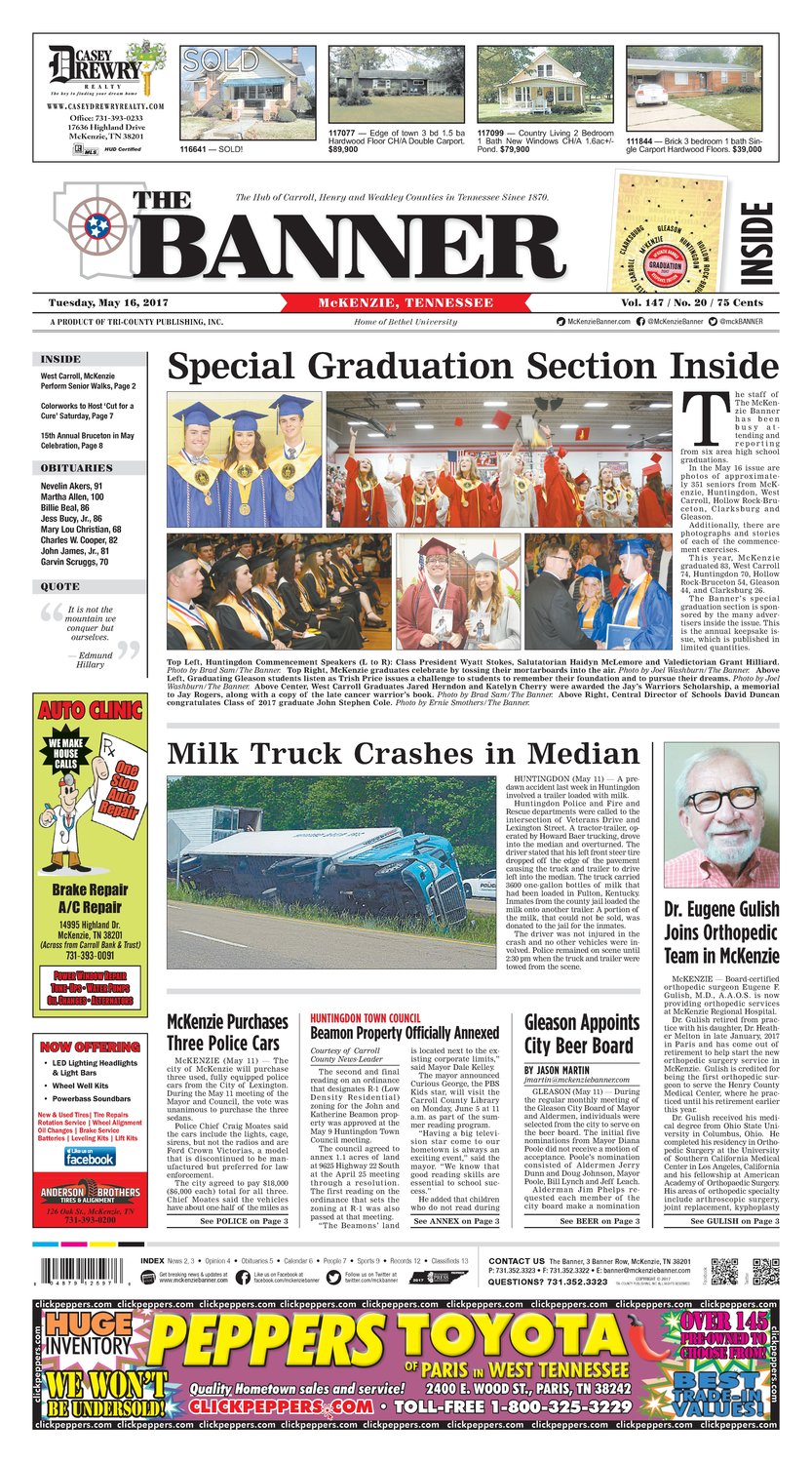 McKenzie Banner May. 16, 2017