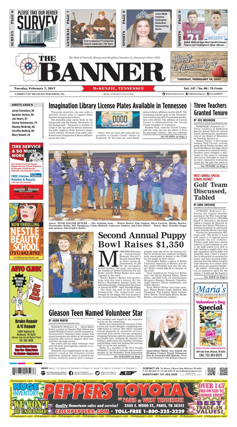 McKenzie Banner Feb. 7, 2017