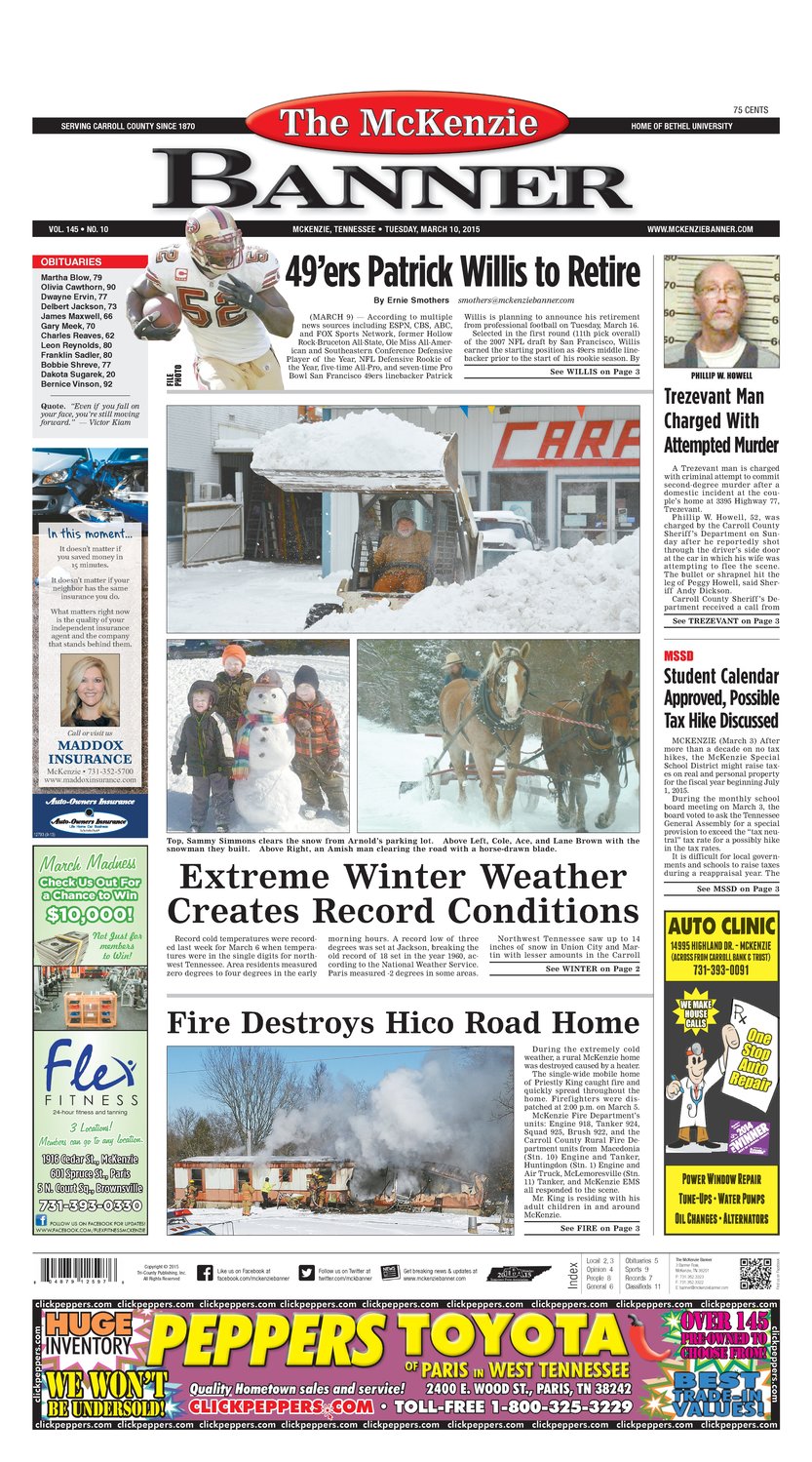 McKenzie Banner Mar. 10, 2015