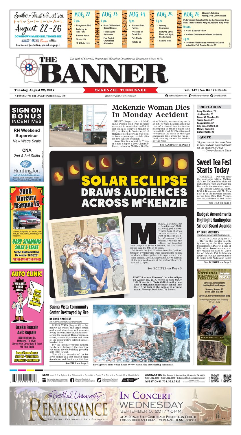 McKenzie Banner Aug. 22, 2017