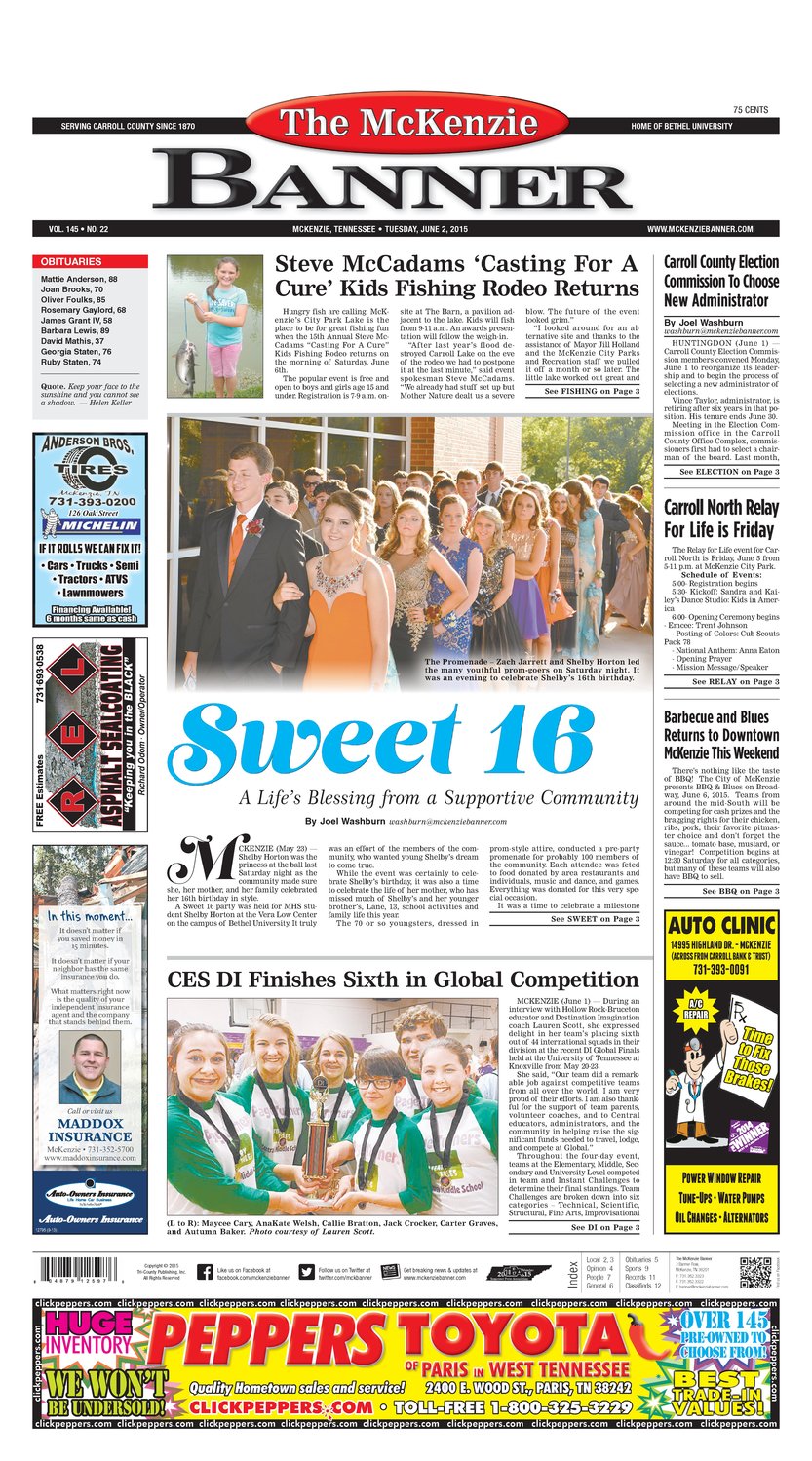 McKenzie Banner Jun. 2, 2015