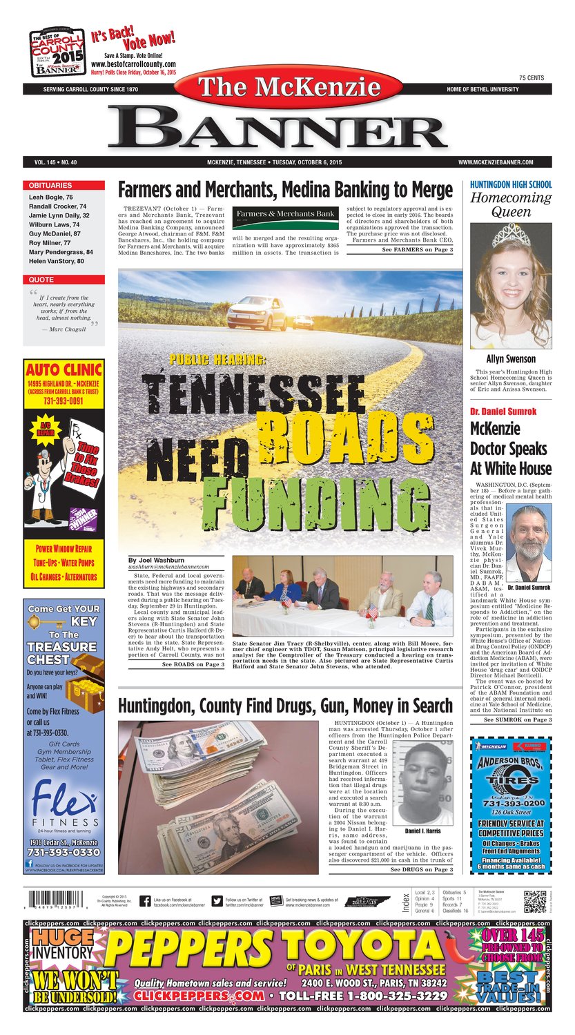 McKenzie Banner Oct. 6, 2015
