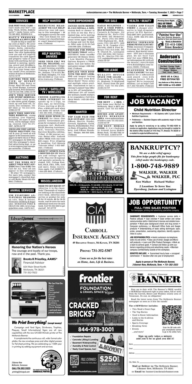 McKenzie Banner Marketplace 11-7-23