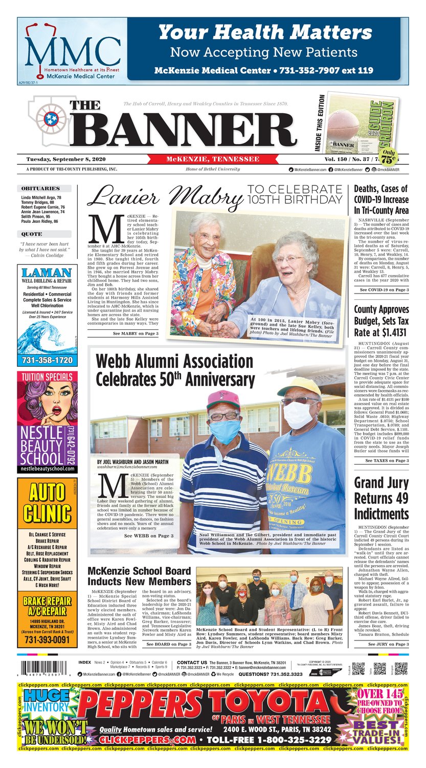 McKenzie Banner September 8, 2020