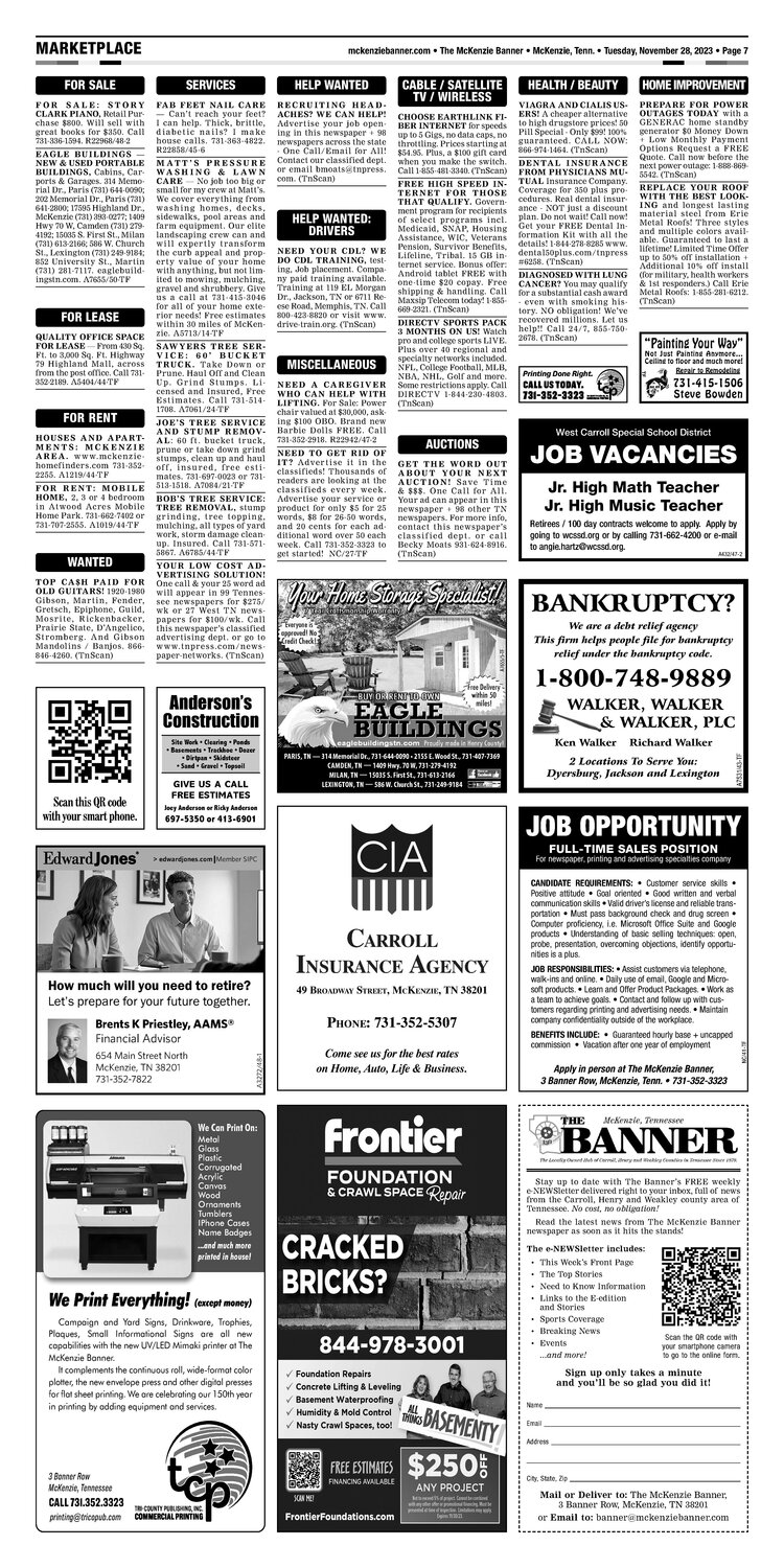 McKenzie Banner Marketplace 11-28-23