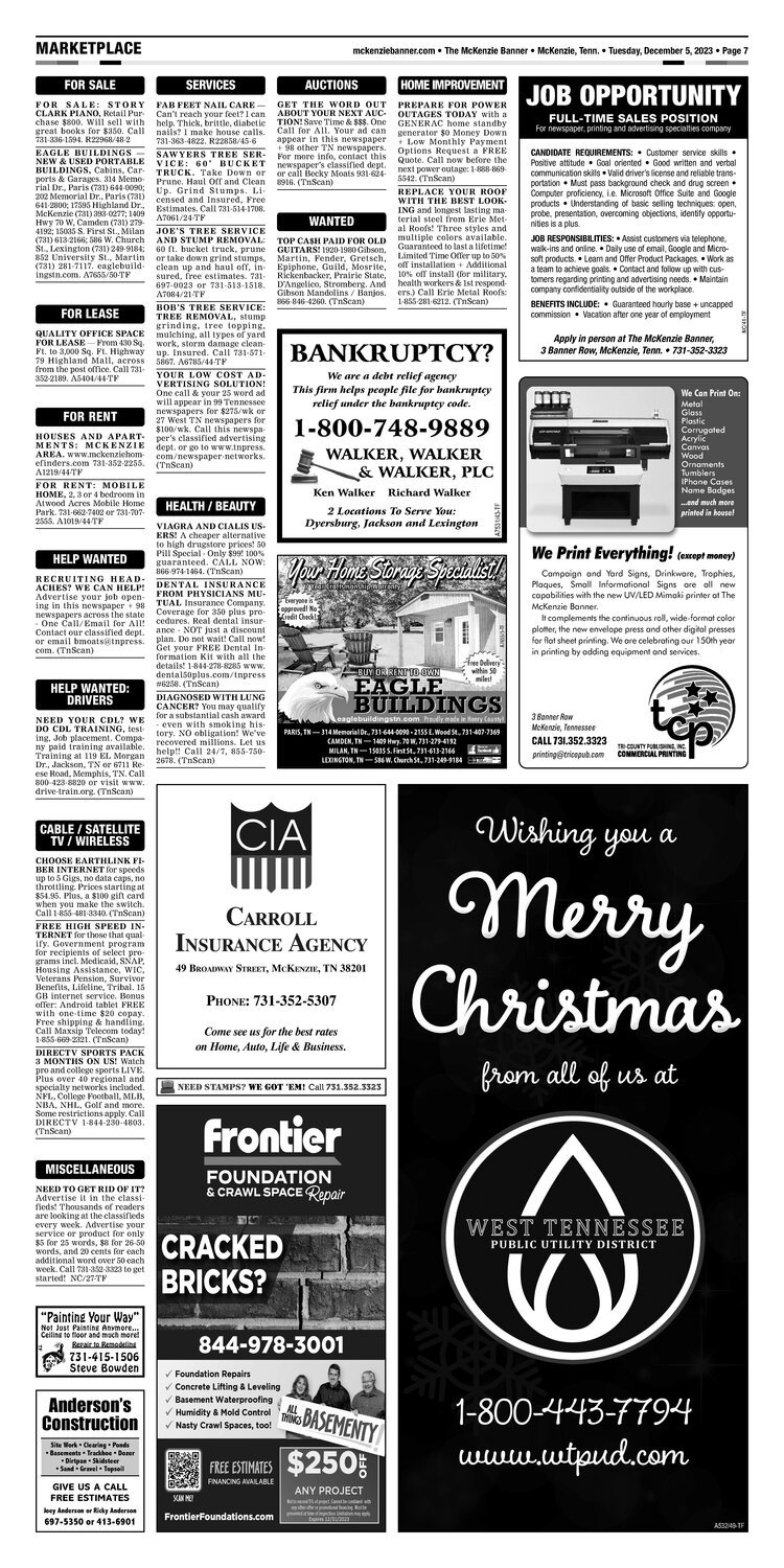 McKenzie Banner Marketplace 12-5-23