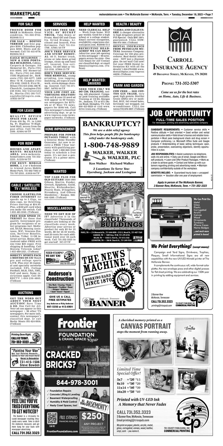 McKenzie Banner Marketplace 12-19-23