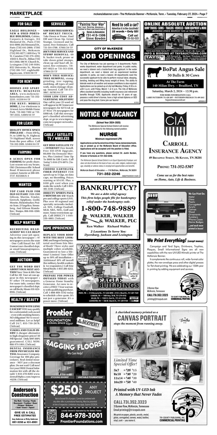 McKenzie Banner Marketplace 2-27-24