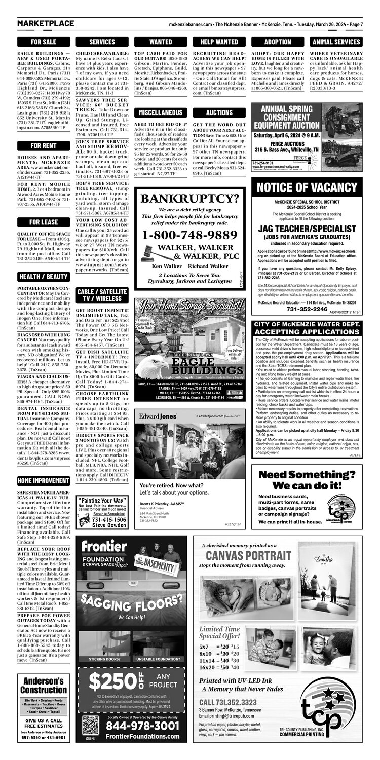 McKenzie Banner Marketplace 3-26-24