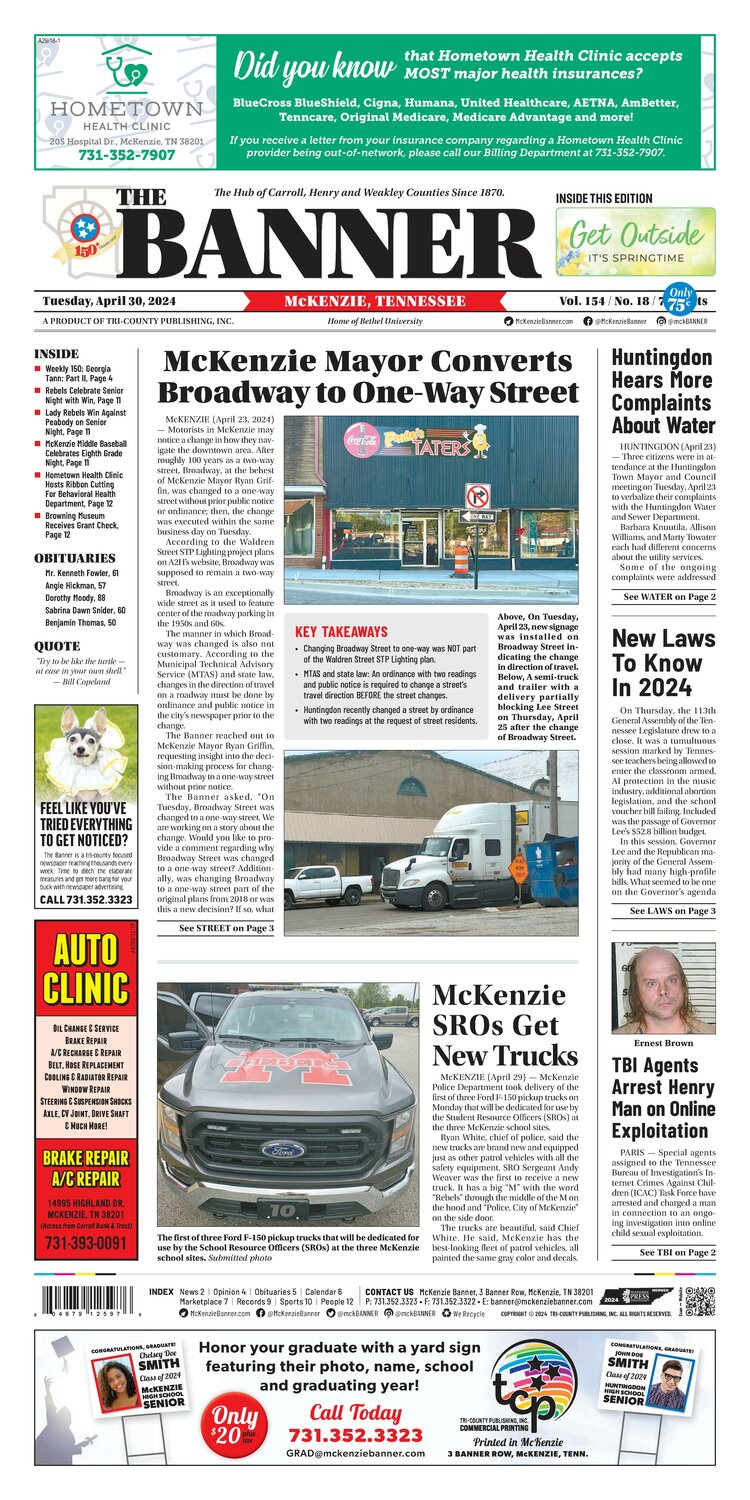 McKenzie Banner April 30, 2024