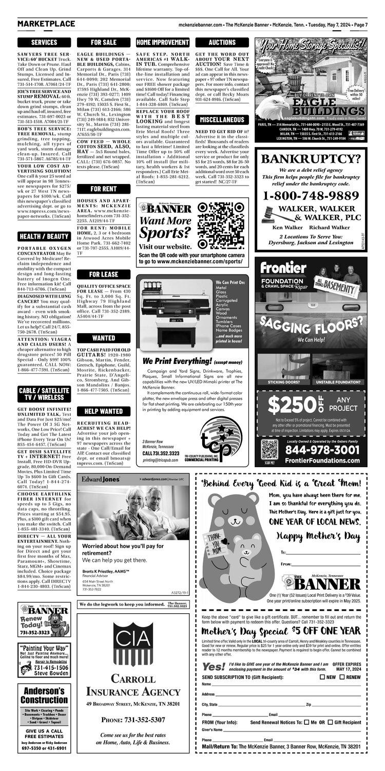 McKenzie Banner Marketplace 5-7-24
