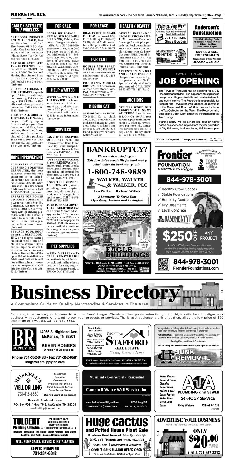 McKenzie Banner Marketplace 9-17-24