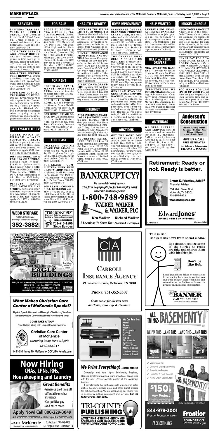 McKenzie Banner Classifieds 6-8-21