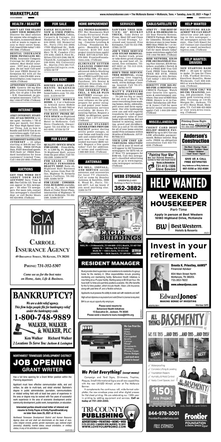 McKenzie Banner Classifieds 6-22-21