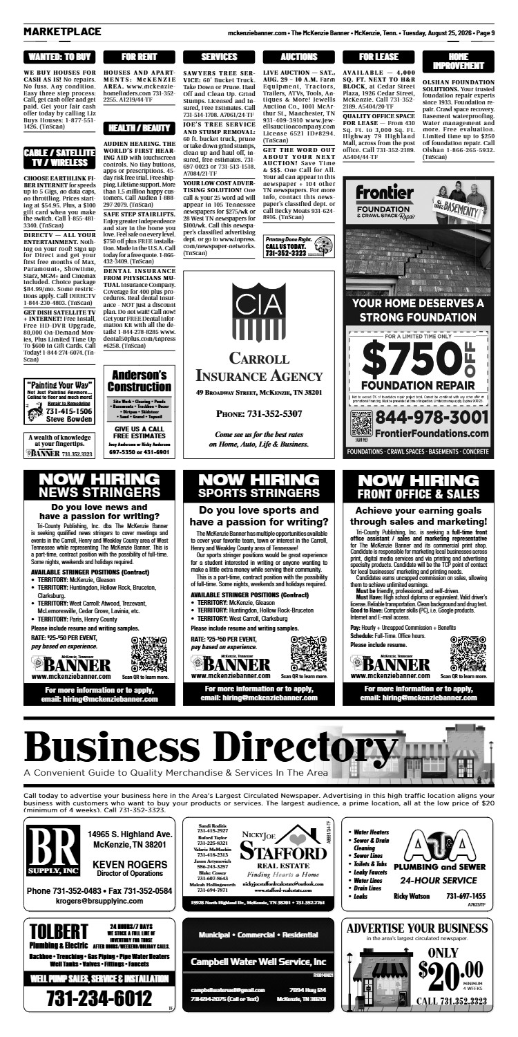 McKenzie Banner Marketplace 8-25-2026