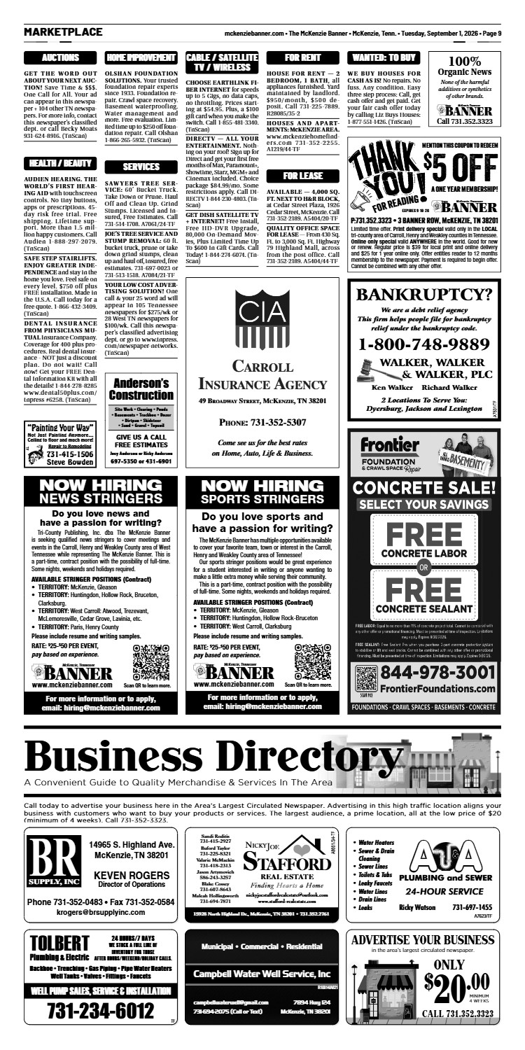 McKenzie Banner Marketplace 9-1-6