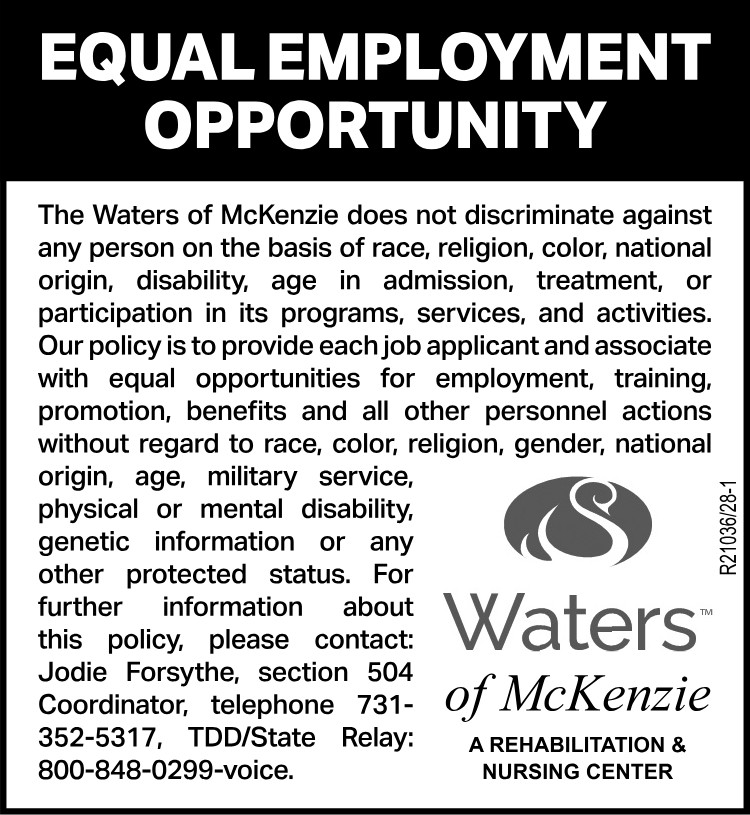 The Waters of McKenzie - EOE Notice