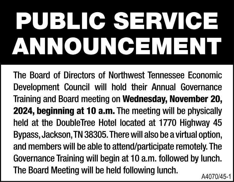 Public Notice - NWTN Meeting