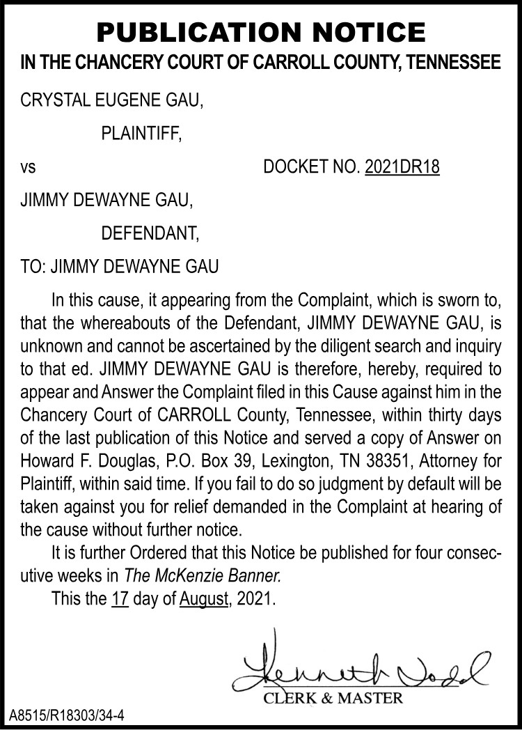 Publication Notice - GAU
