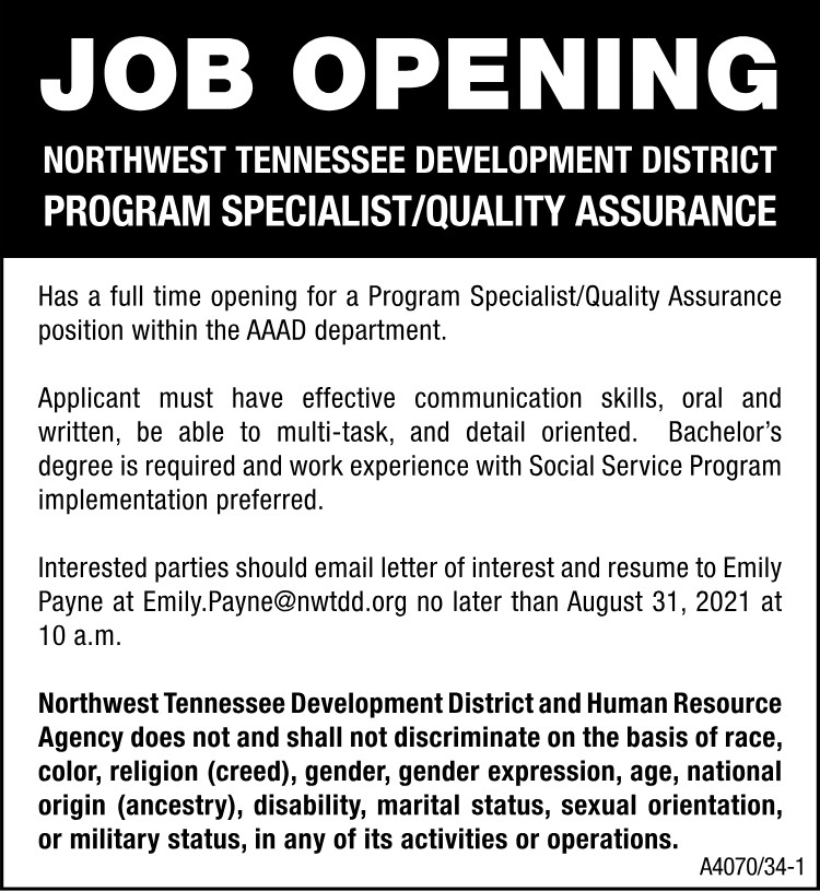 NWTN Development District - Program Specialist