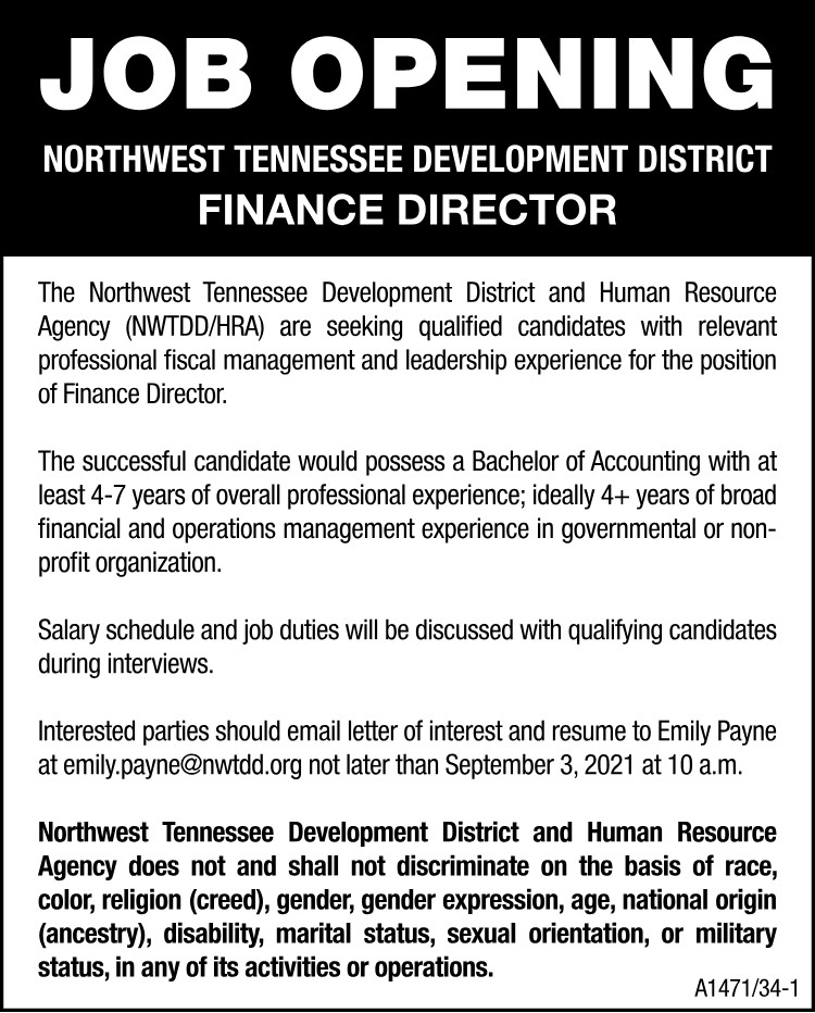 NWTN Development District - Finance Director