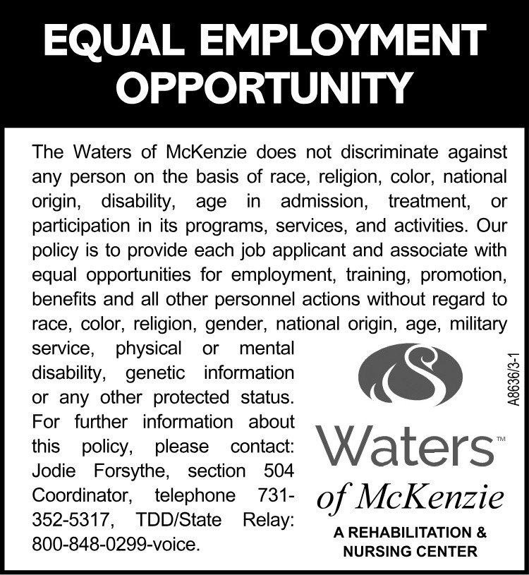 The Waters of McKenzie - EOE Notice