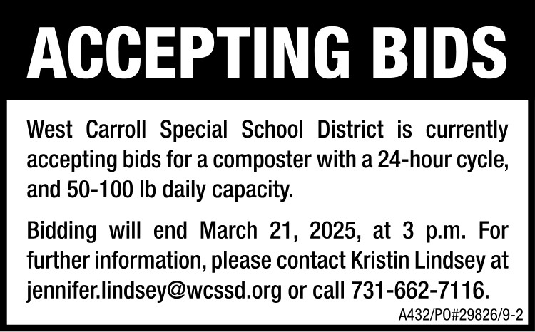 Accepting Bids - WCSSD Composter