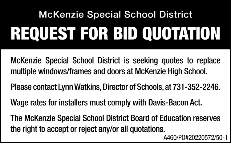 MSSD Request for Bid - Windows & Doors