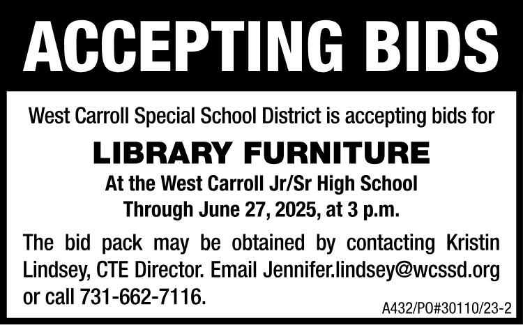 Accepting Bids - WCSSD Library Furniture
