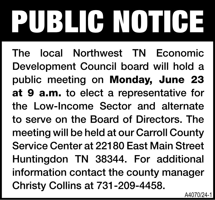 Public Notice - NWTN Meeting