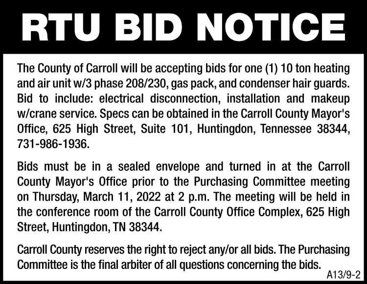 RTU Bid Notice