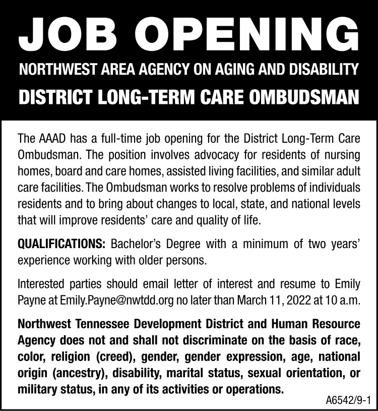 NWTN Area Agency on Aging - Long-Term Care Ombudsman