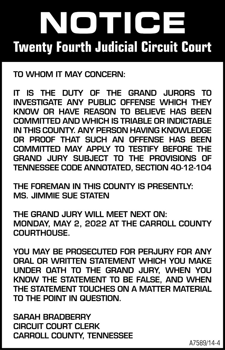 Notice - Twenty Fourth Judicial Circuit Court