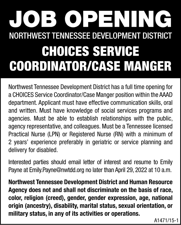 NWTN Development District - Job Opening - CHOICES Service Coordinator