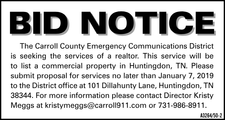 Carroll County Emergency Communications District - Seeking Realtor Services