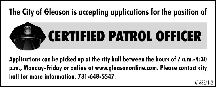 City of Gleason - Certified Patrol Officer