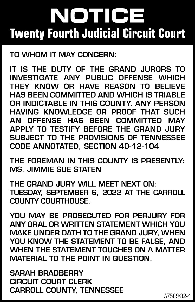 Notice - Twenty Fourth Judicial Circuit Court