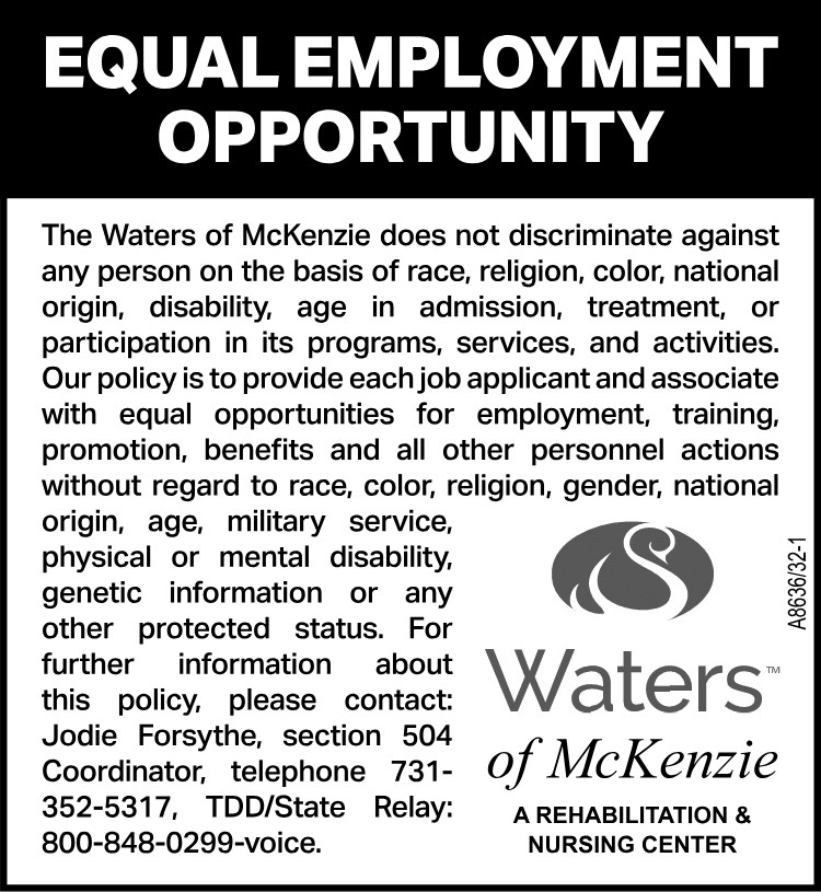 The Waters of McKenzie - EOE Notice