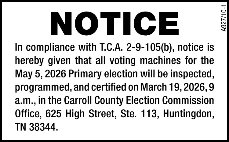 Carroll County Election - Voting Machines