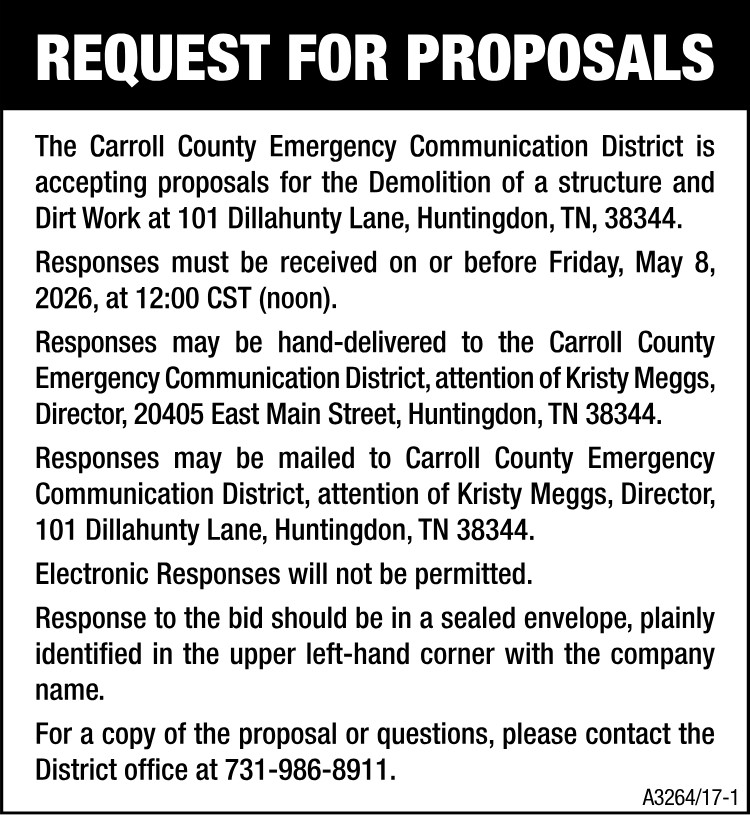 E911 Request for Proposals - Demolition