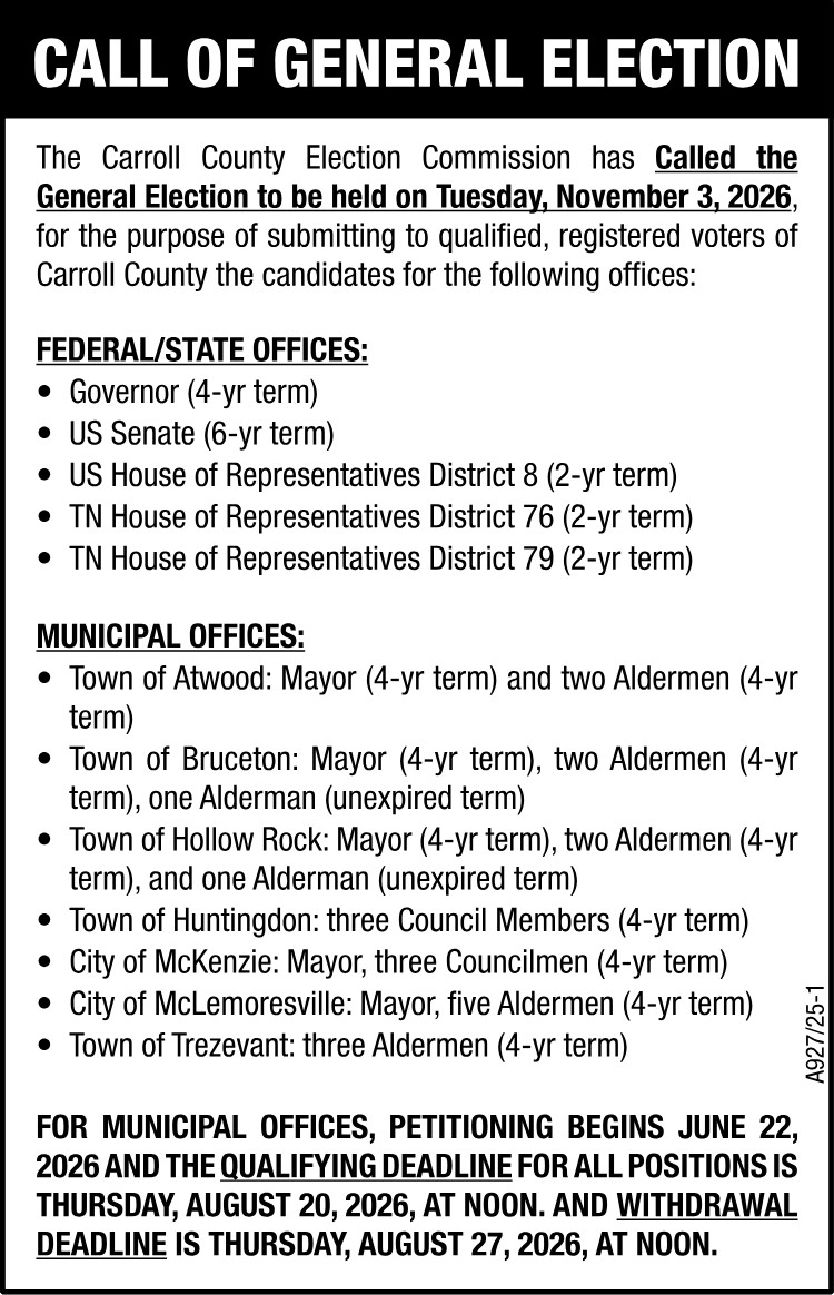 Call of General Election