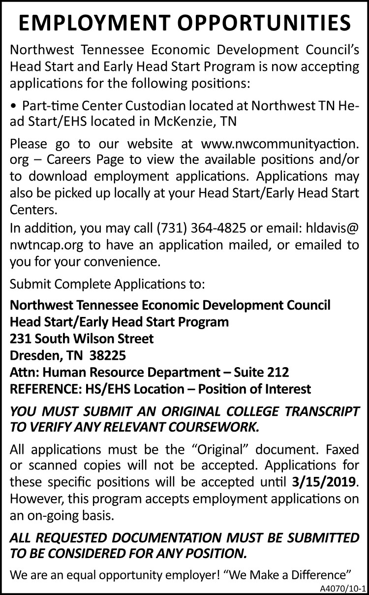 NWTN Employment Opportunities