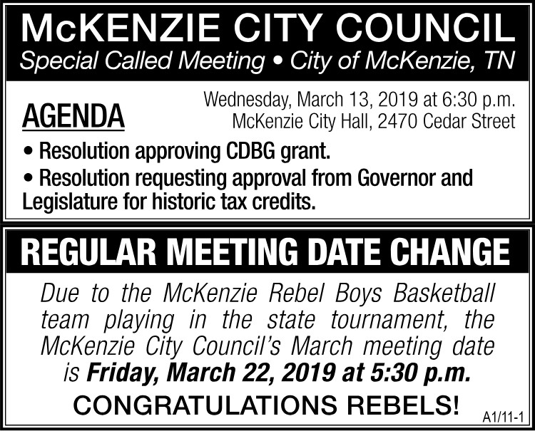 McKenzie City Council