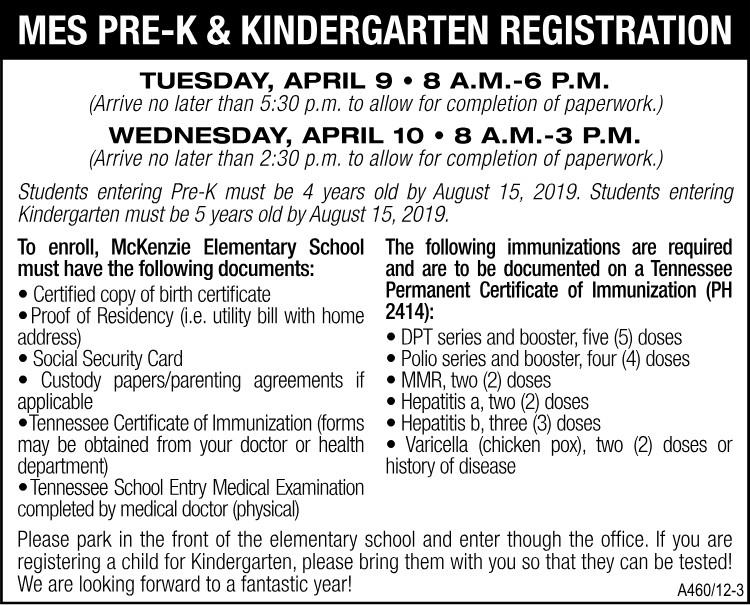MES Pre-K & Kindergartin Registration