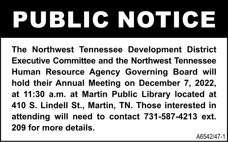 Public Notice - NWTN Annual Meeting